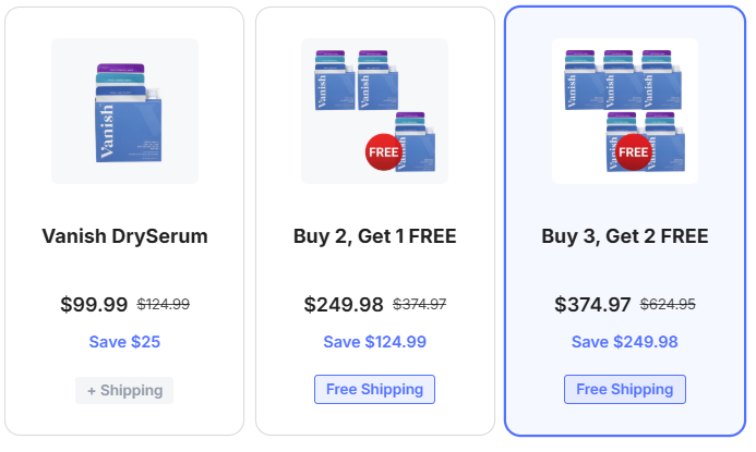 Vanish DrySerum price details